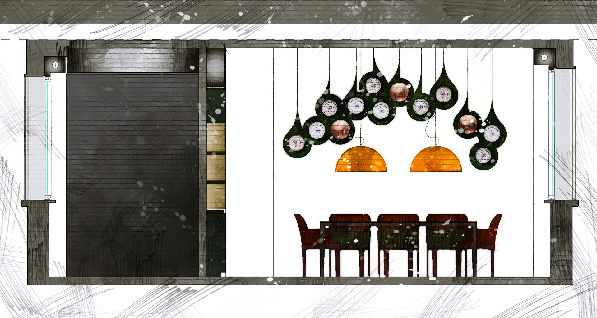 Progetto decorazione parete colorata