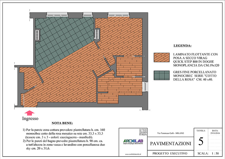 Ristrutturazione progetto Pavimentazioni